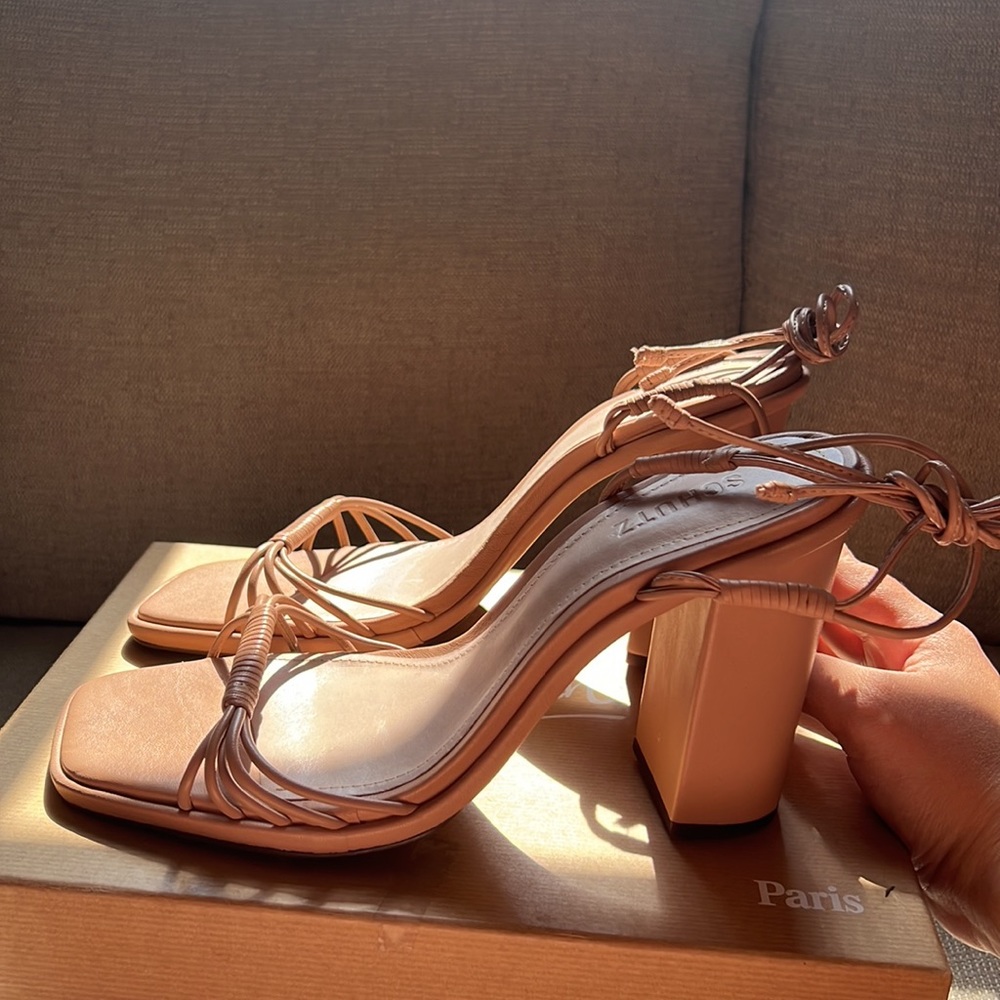 BRAND NEW NUDE SCHUTZ HEELS